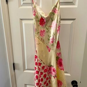 Banana republic silk cowl neck midi floral dress